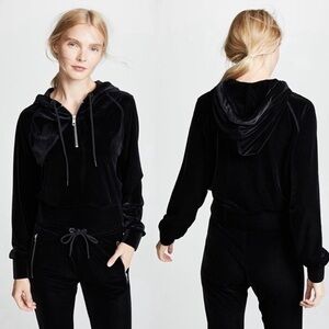 Rag &‎ Bone Velvet Cropped Hoodie